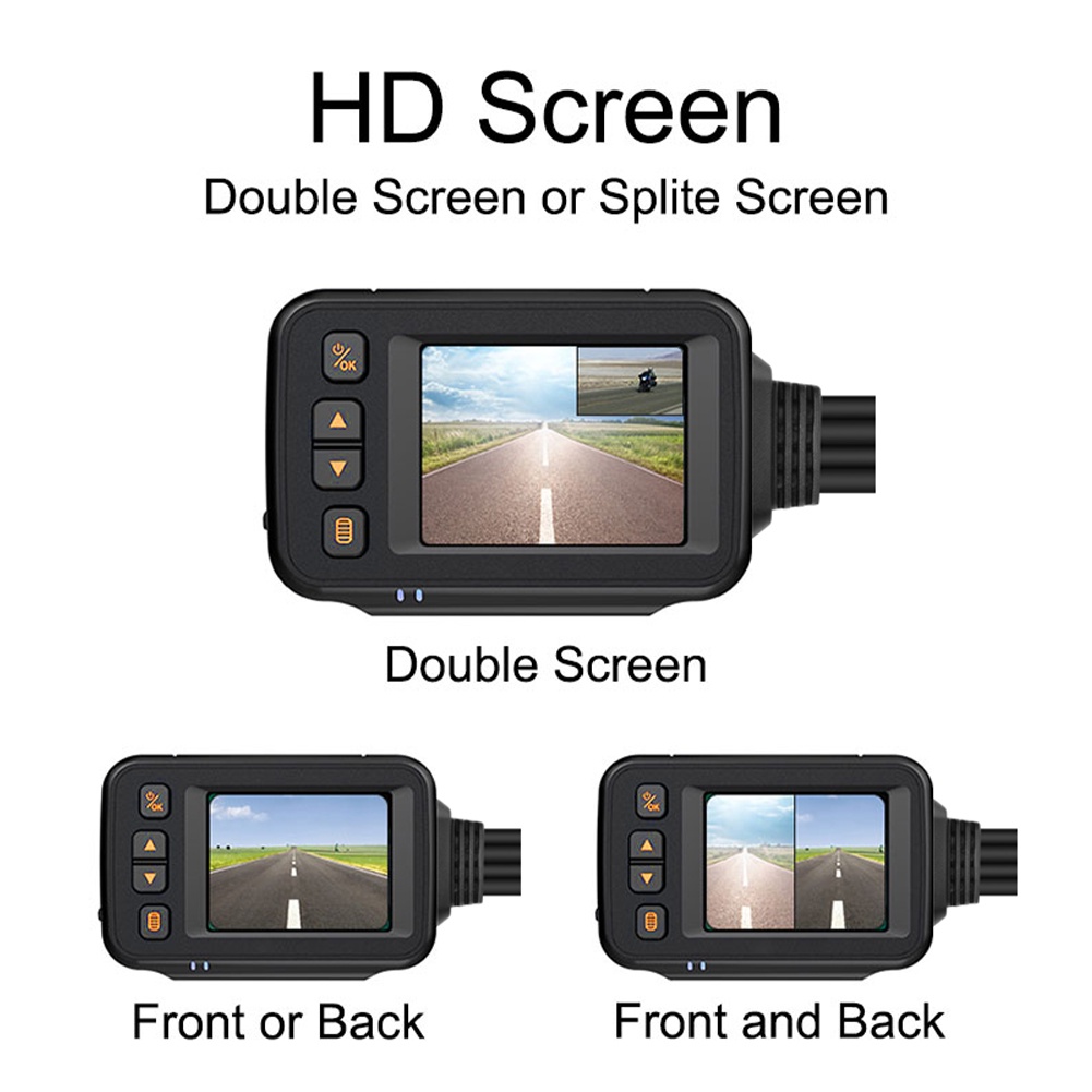 Ekleva camera Ghi Hình Trước Sau Chống Nước 720p hd Cho Xe Mô Tô dvr dash dvr