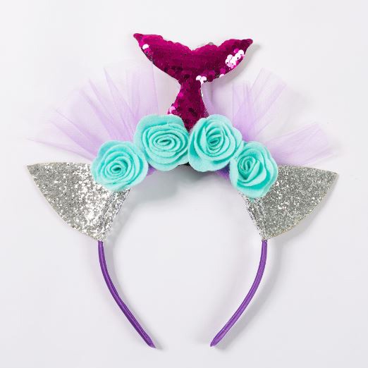 Băng đô nàng tiên cá kết hoa 3d cho bé gái cực xinh