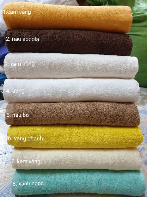Khăn tắm khách sạn 100% cotton kt 70x140 (400g)