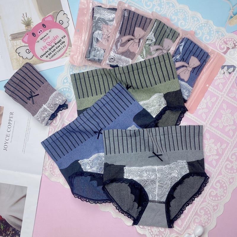 Quần lót gen bụng len tăm phối ren Hoàng Hậu- cạp cao ôm gọn vòng 2