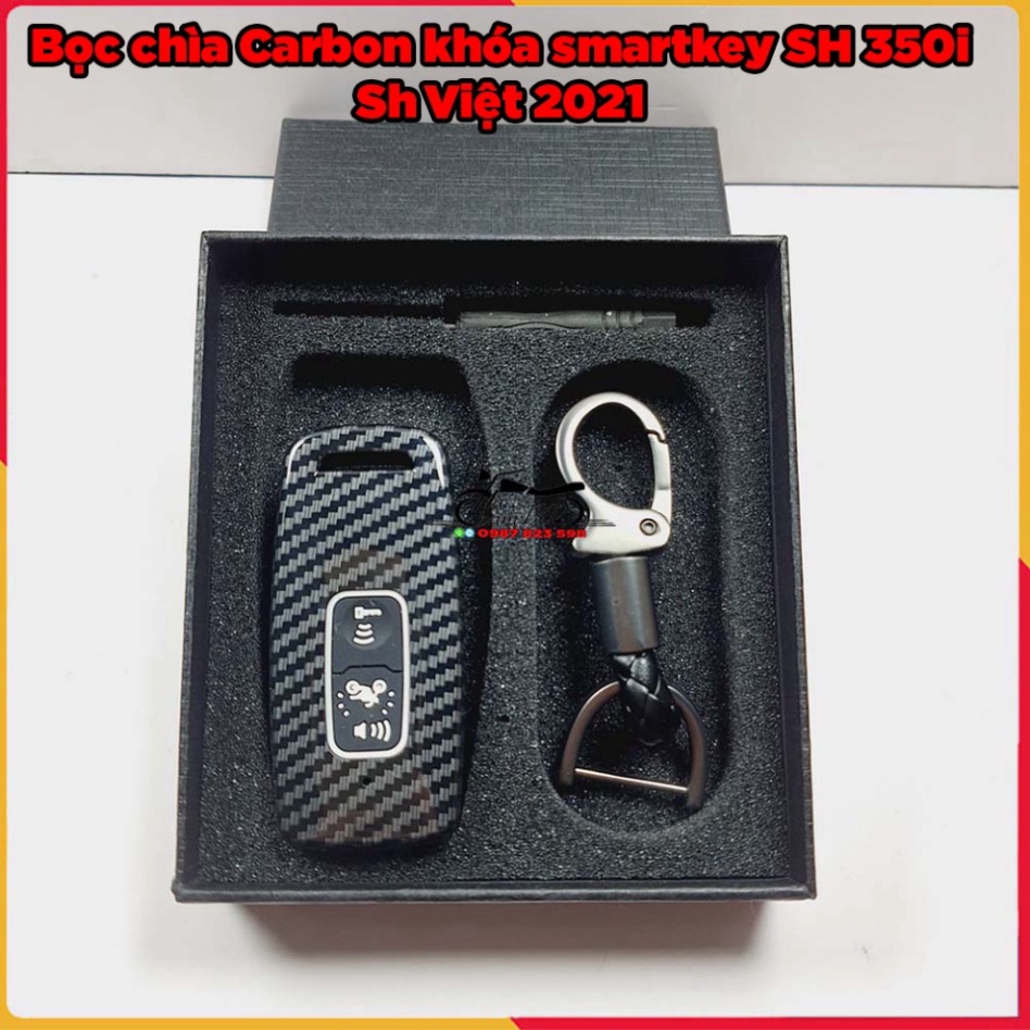 Ốp Chìa Khóa Carbon Smartkey Winner X 2023, AB 2023,  Lead 2023, Vision 2021- Vision 2023, SH 2021 - 2023(2 Nút Mới)