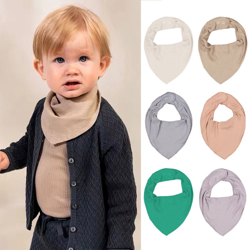 Yếm Ăn Tam Giác Bằng Cotton Mềm Mại Cho Bé