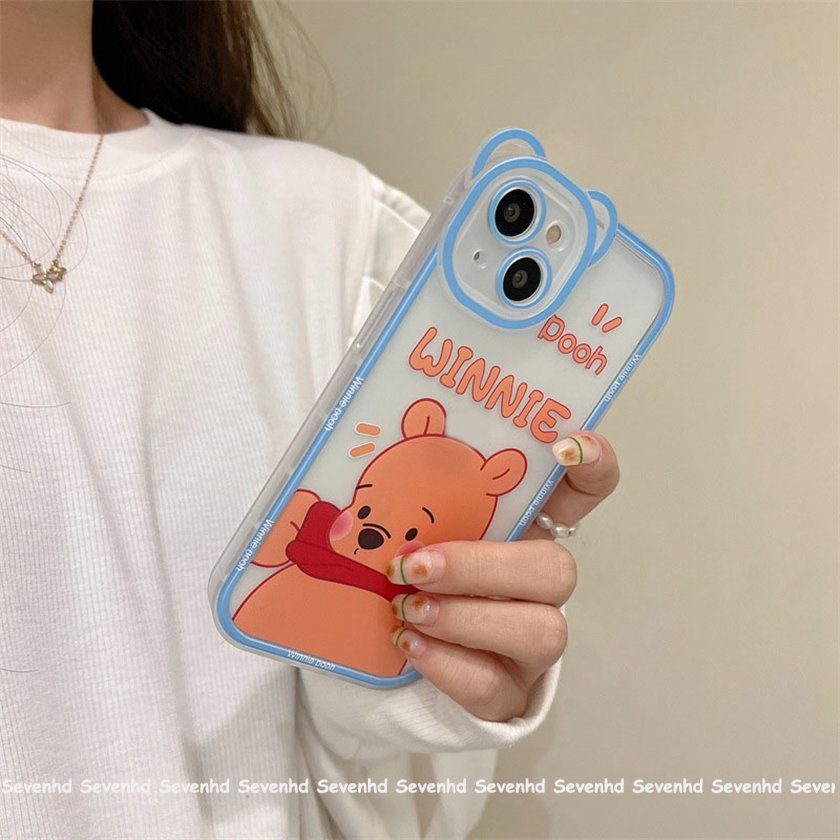 Ốp Điện Thoại Mềm In Hình Gấu Pooh Cho iPhone 14 13 12 11 Pro Max Xs Max Xr X 7 8 6 6s Plus