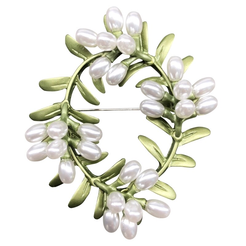 Ghim Cài Áo Đính Ngọc Trai Giả Phong Cách Phương Tây Thời Trang Cho Nữ