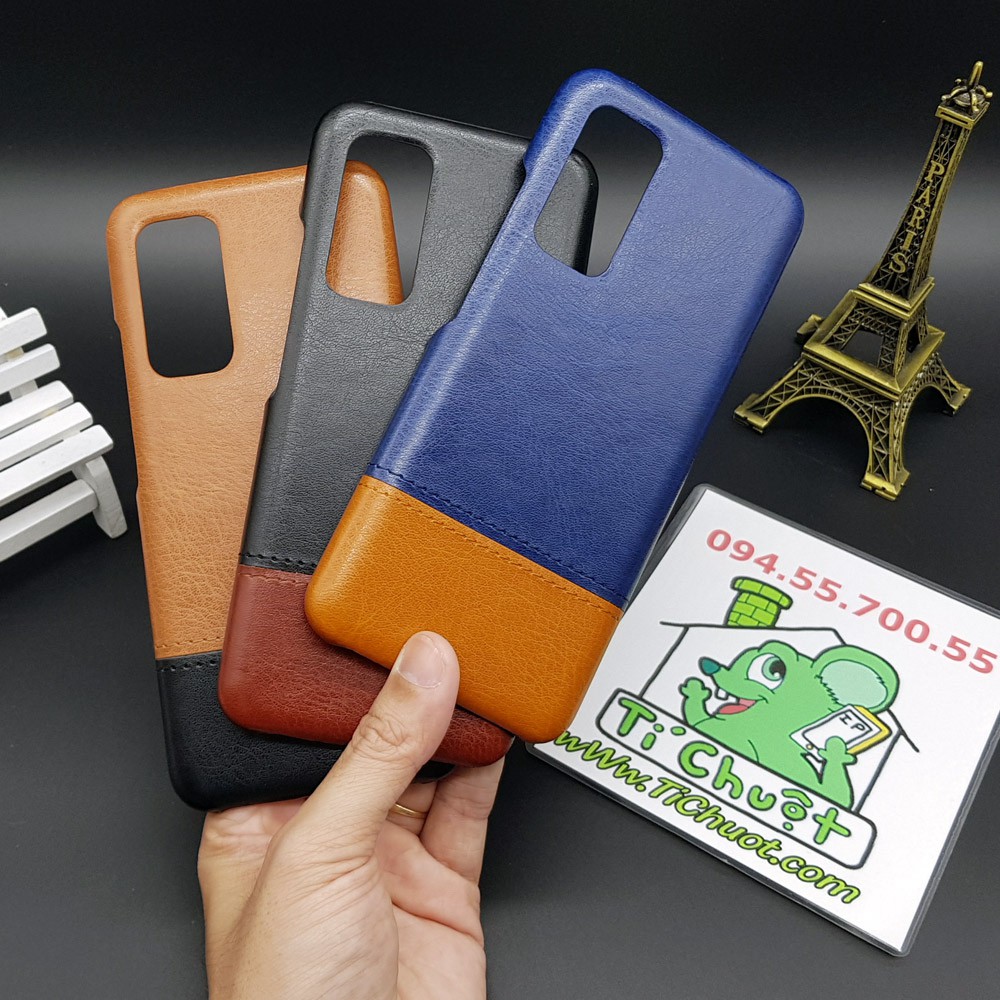 [Ảnh Thật] Ốp Lưng Xiaomi Mi 10T/ 10T Pro 5G Da PU Phối 2 Màu Sọc Chỉ