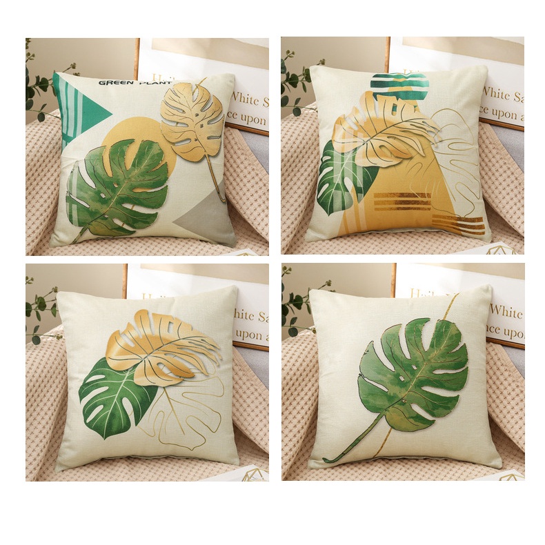 Vỏ Gối Tựa Lưng Vuông Sofa Tựa văn Phòng In Hoa Trang Trí Nhà Cửa Hình Ảnh Hiện Đại Phong Cách Trẻ Trung