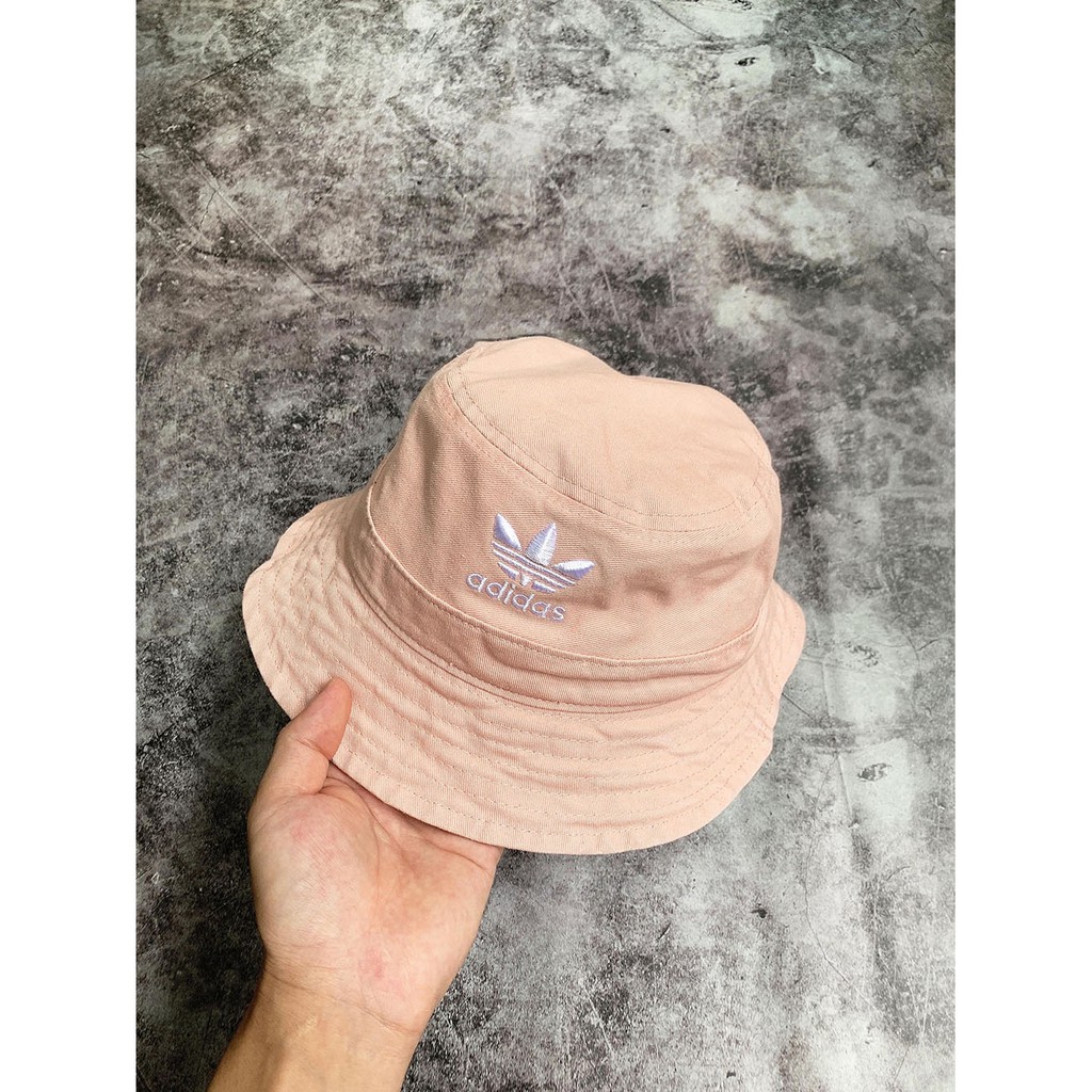 ♥️♥️[ Có Wash Nhẹ] Mũ Nón Bucket Màu Hồng Logo Thêu Nổi - Chất Lượng Chính Hãng, Giá Rẻ - Adicolor Wash Bucket Hat Pink