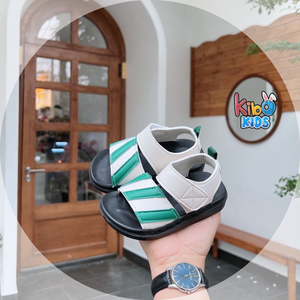 ￼￼￼Giày sandal bé trai bé gái - Sandal quai dán siêu nhẹ chất da mềm có đế chống trơn trượt cho bé mẫu mới SA414