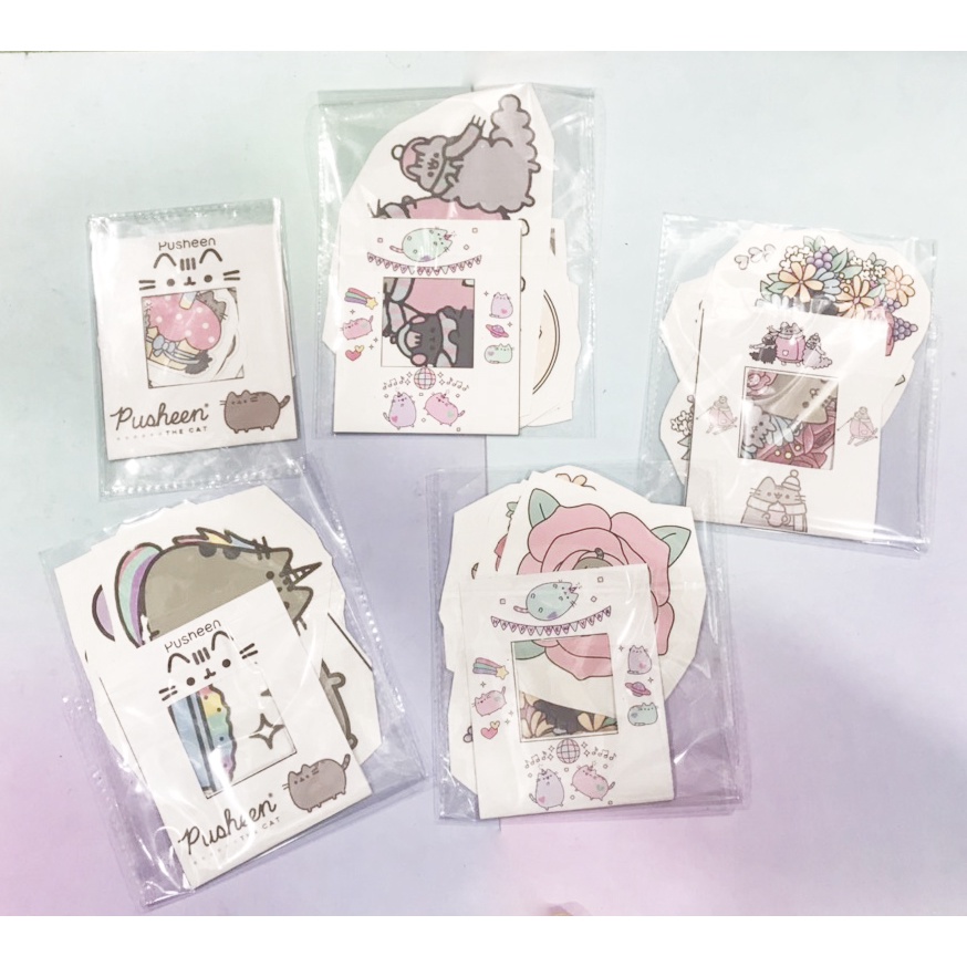 sticker pusheen cắt rời size to SCI6 có bao giấy cute dễ thương bullet journal