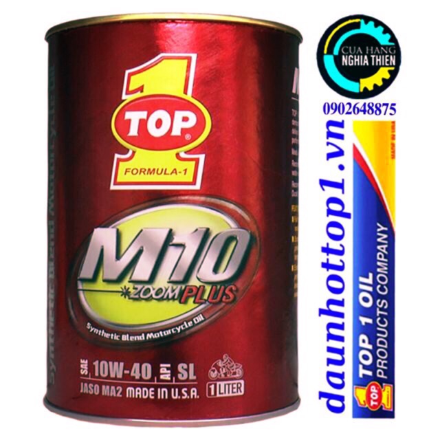 Nhớt TOP 1 M10 Plus 10W-40 1 Lít XE SỐ