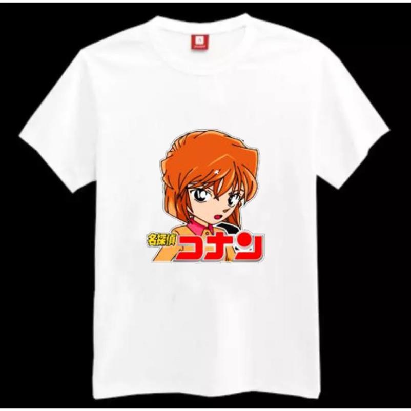 Áo Thun In Hình Haibara Thám Tử Conan Màu Trắng Đen có đủ size
