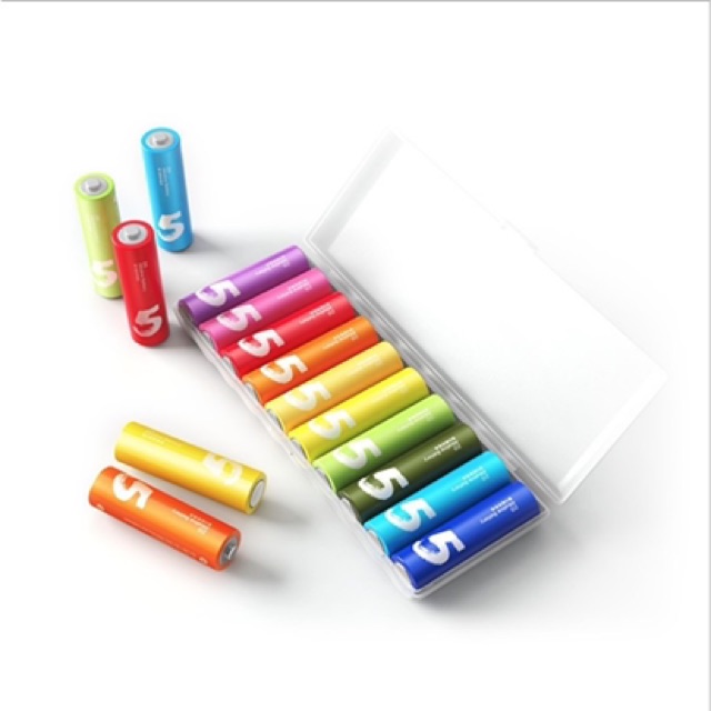 10 viên Pin tiểu AA / AAA XIAOMI Rainbow Battery ( hộp 10 viên）