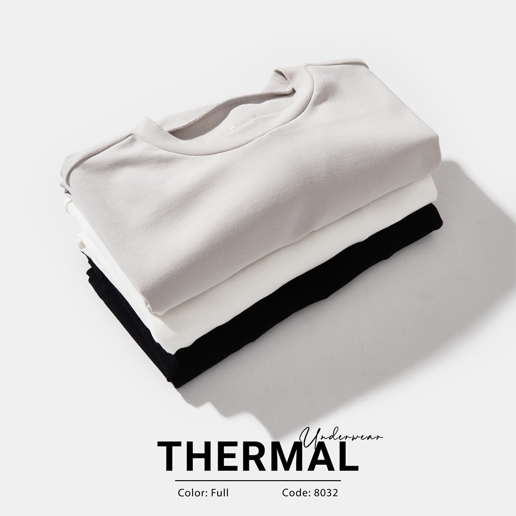 Áo Thun Nam Dài Tay Krik Chất Liệu Nỉ Cao Cấp Mềm Mịn Co Giãn Nhẹ Thiết Kế Cổ Tròn Basic Form Slimfit Ôm Body AN8032 | BigBuy360 - bigbuy360.vn