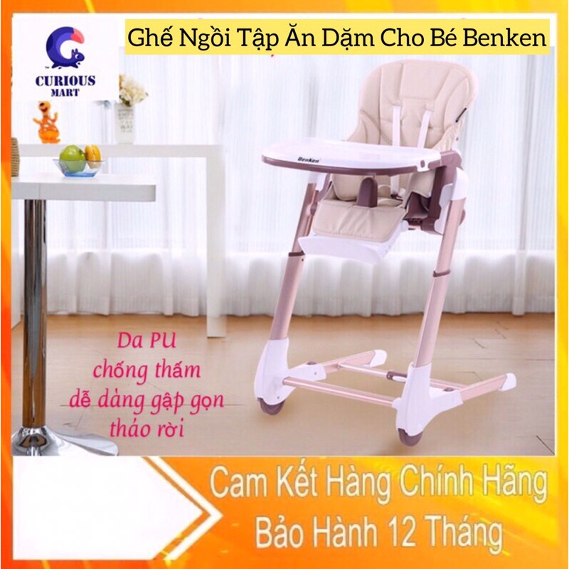 Ghế Ăn Dặm Cho Bé, Ghế Ngồi Ăn BenKen, Điều chỉnh độ cao, 3 tư thế nằm ngồi. Dành cho trẻ từ 6 tháng