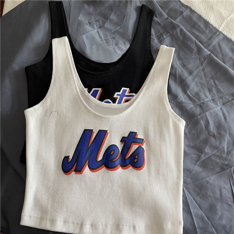 Áo thun thể thao sát nách ôm dáng in chữ trẻ trung năng động cho nữ