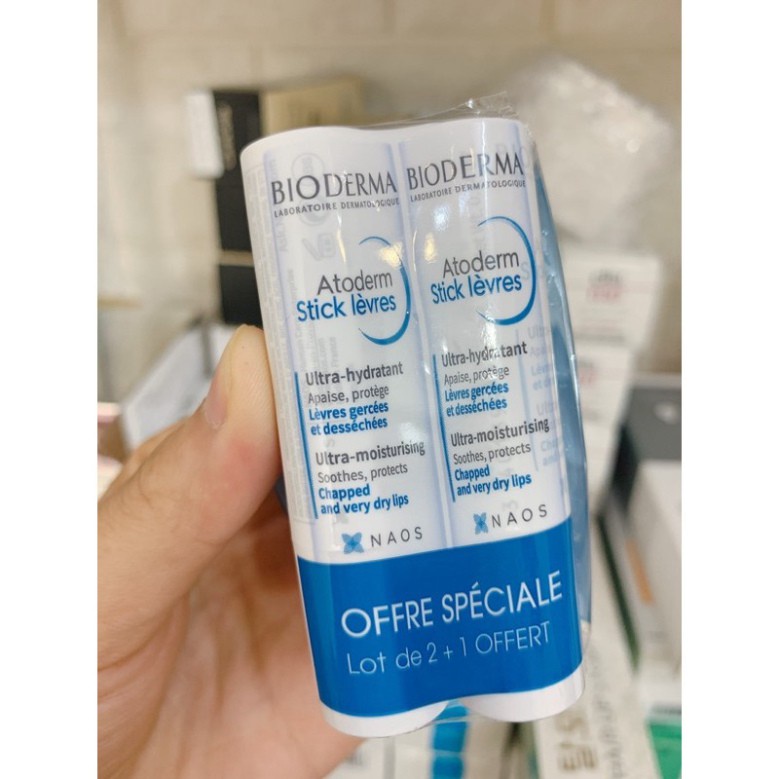 Son Dưỡng Môi Bioderma Atoderm Levres Stick Hydratant Pháp - Hàng Chính Hãng - Tem Bill Đầy Đủ