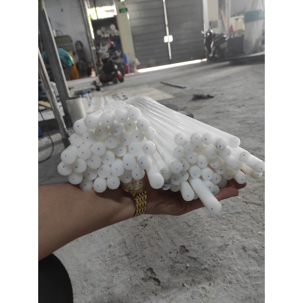 Thanh nhựa POM Hàn Quốc phi tròn đặc D8x1000, D10x1000, D12x1000 và D15x1000mm