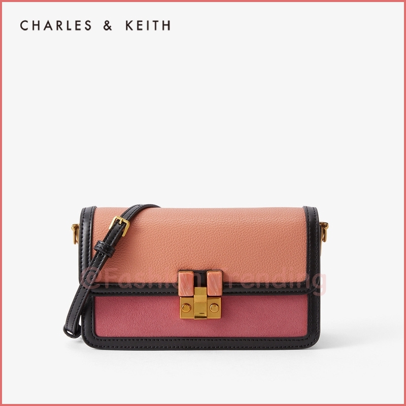 Charles and Keith 2020 Mùa xuân và mùa hè Sản phẩm mới CK2-70781190 Lady bán quý trang trí đá đơn túi đàn accordion