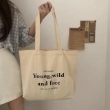 [ sale 50 % ]Túi tote vải canvas đeo vai phong cách thời trang 2021