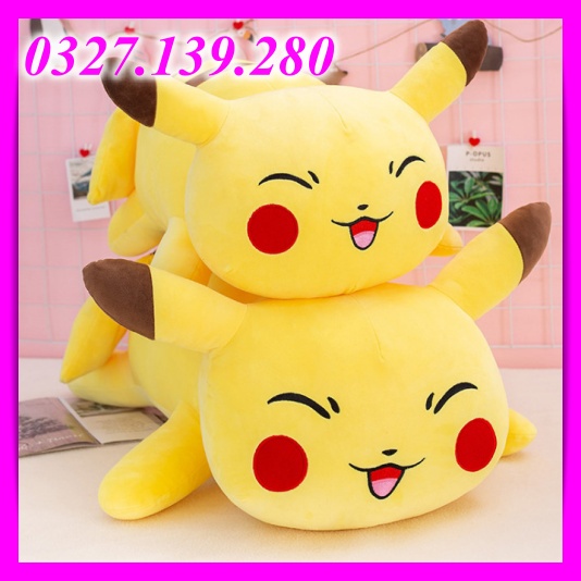 [ FREESHIP- KHUYẾN MẠI LỚN -GIÁ ƯU ĐÃI ] Gấu Bông Hoạt Hình Pikachu, Bông Mền Mịn Size 40Cm PIKACHU Gấu Bông Cao Cấp