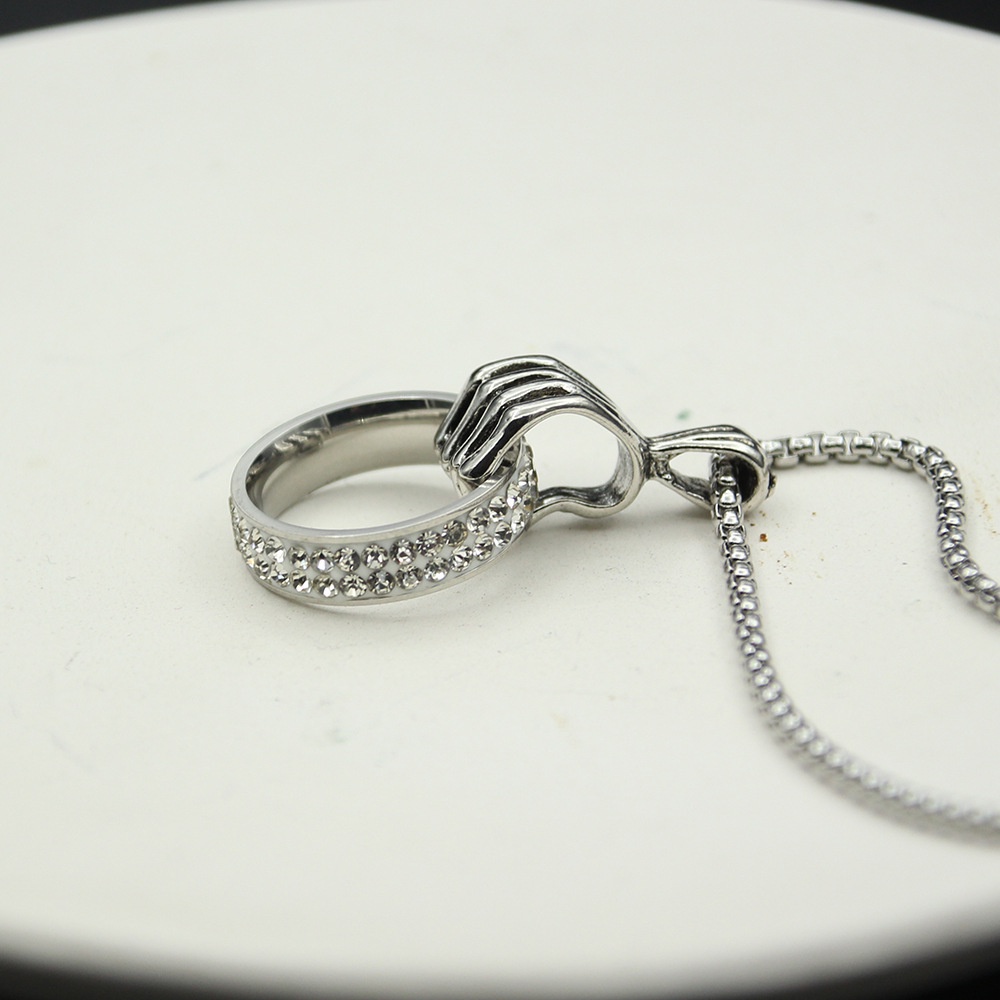 Vòng cổ dây chuyền màu bạc nam nữ unisex Loki Accessories Titan đẹp phụ kiện thời trang - Vòng cổ Hena