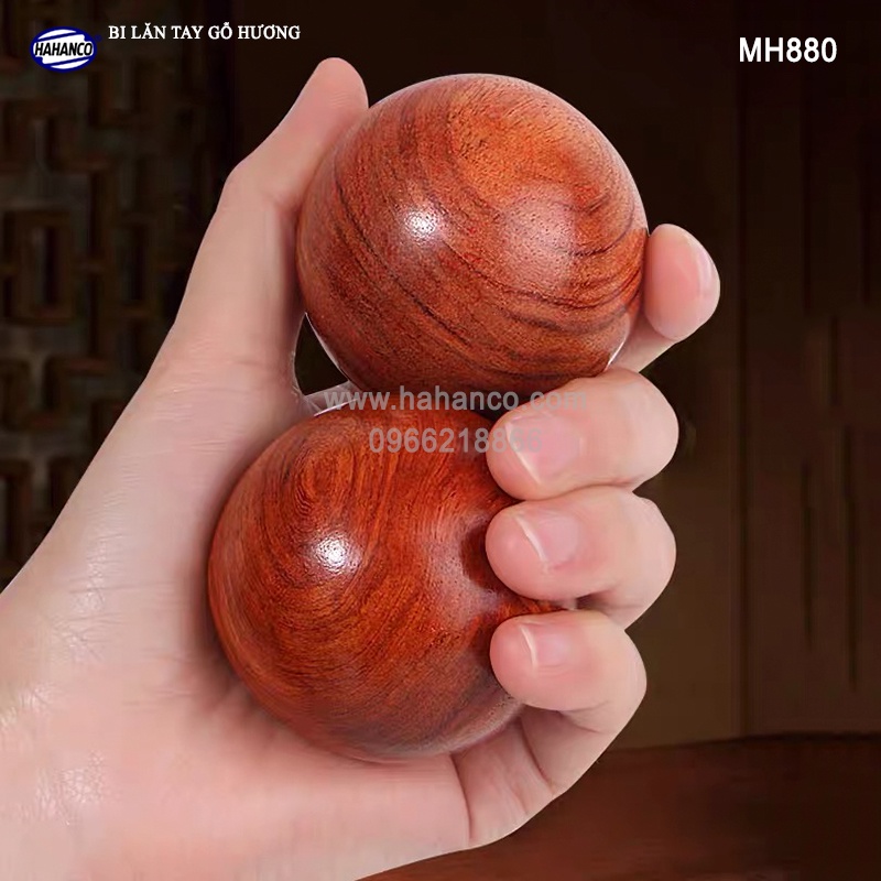 COMBO 2 quả bi lăn tay Mát xa Gỗ hương đỏ (đủ Size) giúp chống mỏi toàn diện [MH880]