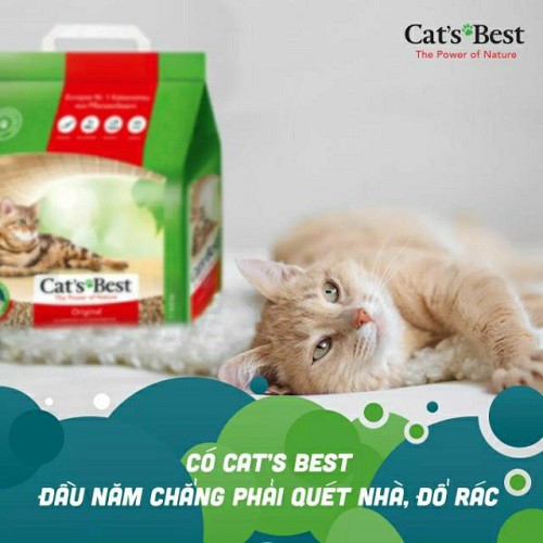 [CHÍNH HÃNG] LÓT Ổ VỆ SINH CAT'S BEST CHO MÈO - ORIGINAL - GÓI 5L~2.1KG