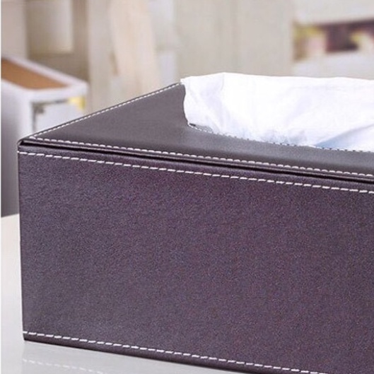 Hộp giấy ăn vuông bọc da cao cấp dùng cho giấy ăn sử dụng cho phòng ăn, phòng khách, spa,văn phòng