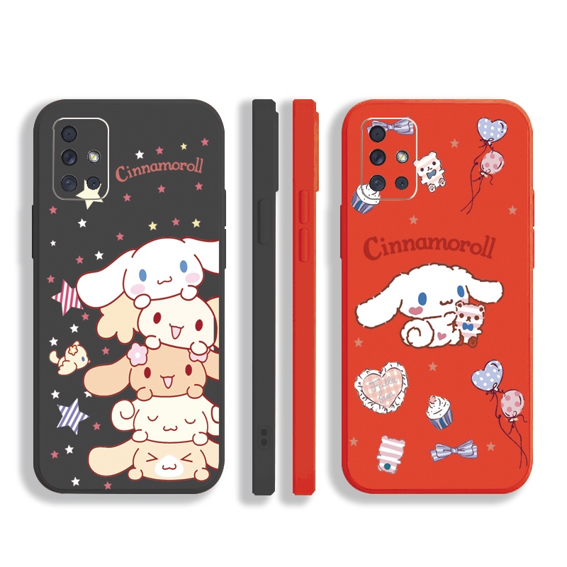 Ốp Điện Thoại Cạnh Vuông In Hình Cinnamoroll Cho Samsung Galaxy A31 A32 4G A52 A72 5G A11 A51 A71 A10S A50 A30S A20S M42