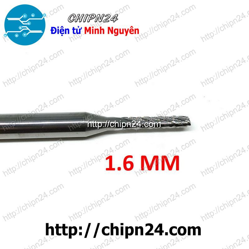 [1 CÂY] Mũi PHAY mạch in CNC HỢP KIM 1.6mm