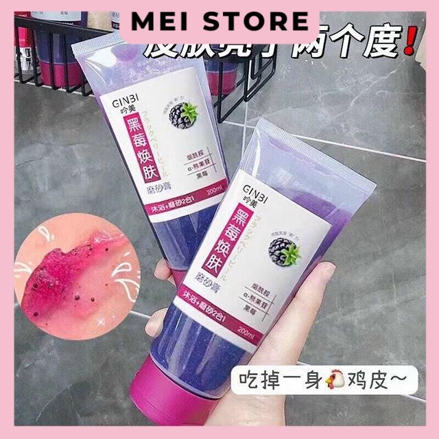 Gel Tẩy Tế Bào Mâm Xôi GinBi QisE 200ml