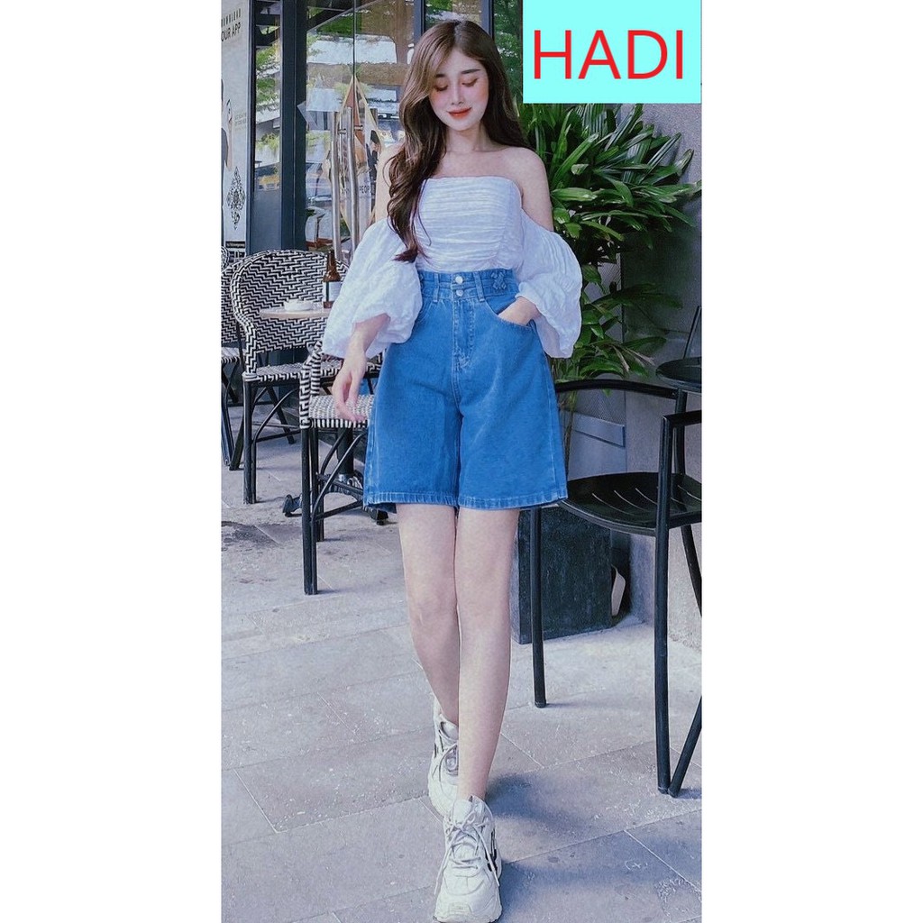 QUẦN JEAN NGỐ LỬNG NỮ 2 NÚT LƯNG XẺ ĐĨA CHÉO LAI CUỐN FORM RỘNG ĐỦ MÀU XANH NHẠT XANH ĐẬM MẠNH MẼ, CÁ TÍNH, HIỆN ĐẠI