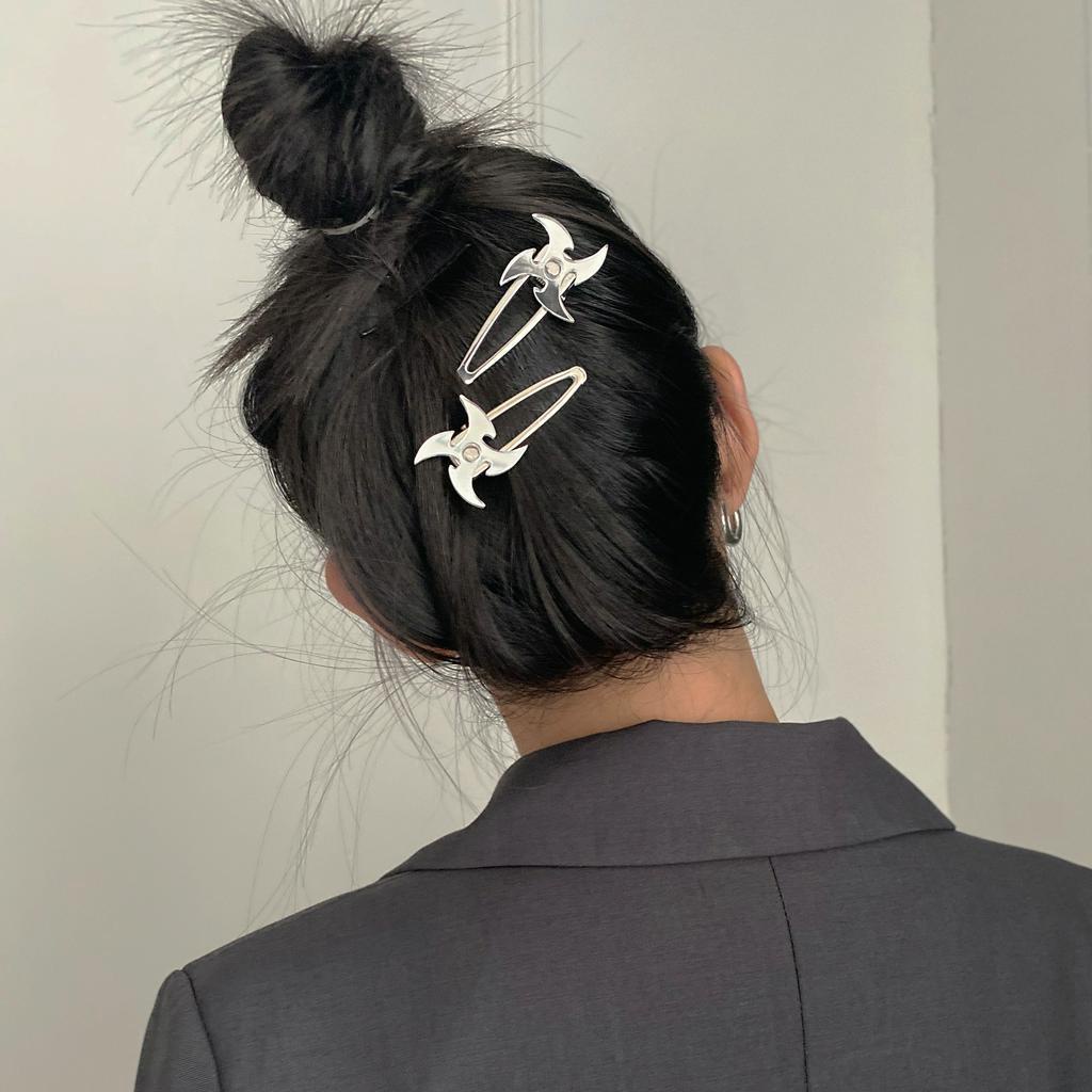 Kẹp tóc 22649 bằng kim loại thiết kế hình cối xay gió phong cách Hàn Quốc sang trọng