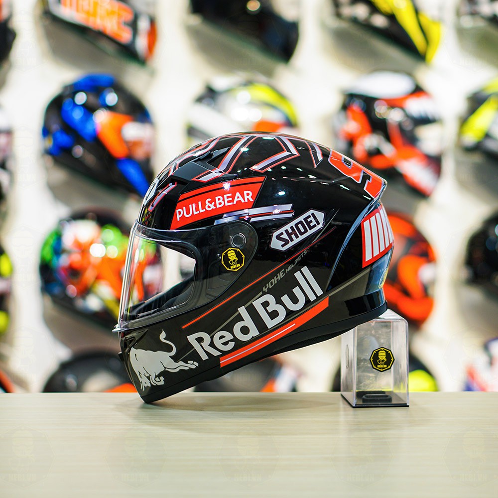 Tem Decal Shoei M93 Đỏ Dán Mọi Mũ Fullface