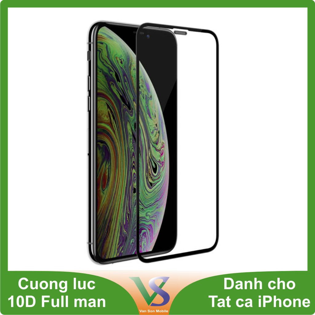 Cường lực full màn 10D dành cho Iphone 6/6S; 6Plus/6SPlus; 7/8; 7Plus/8Plus; X/XS/11Pro; XR/11; XsMax/11ProMax | BigBuy360 - bigbuy360.vn