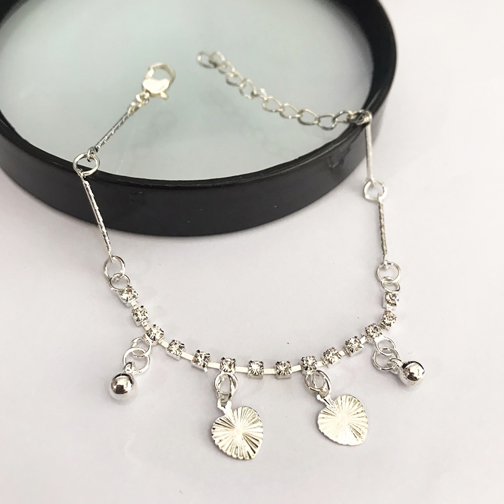Lắc chân thời trang chuỗi đá 2 chuông xinh xắn DTOnline (chọn mẫu) M2