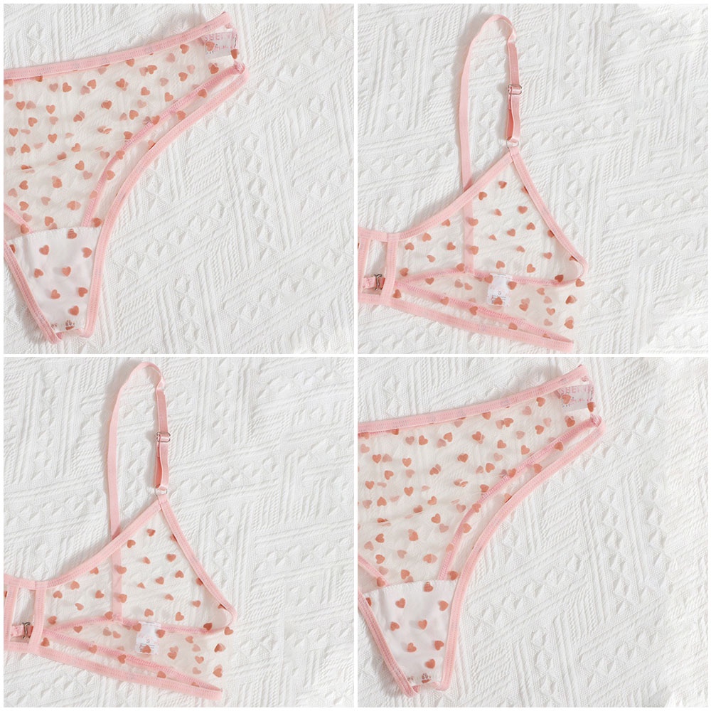 Women Sexy Sheer Mesh See Through Lingerie Bra Set Panty Nightwear Underwear High Quality