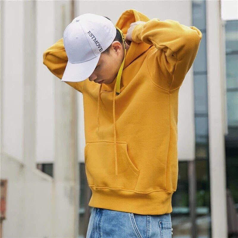 Áo hoodie unisex / Áo nỉ trơn form rộng phong cách ulzzang | BigBuy360 - bigbuy360.vn