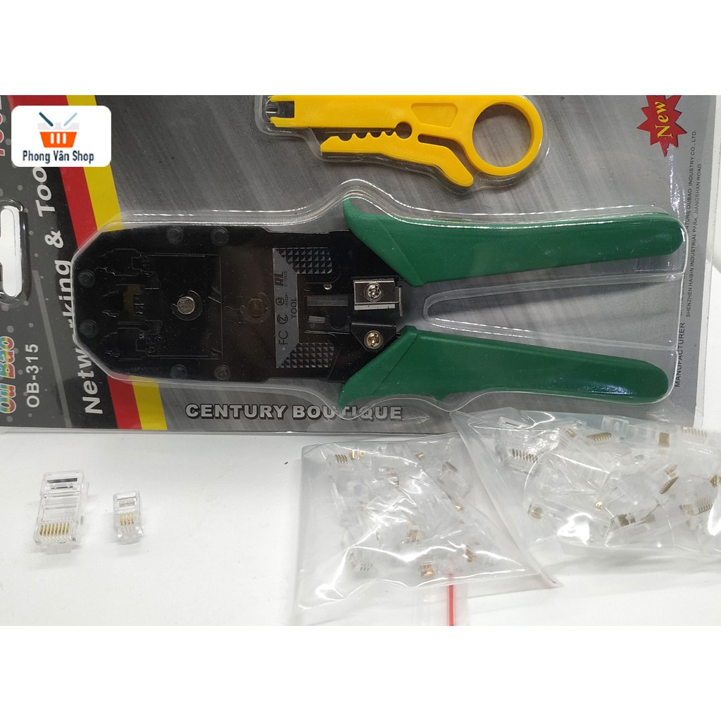 Kìm bấm mạng  + 20 hạt mạng RJ45 + 20 RJ11