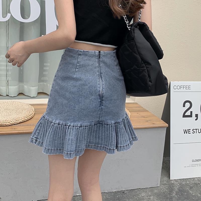 Chân váy xếp li đuôi cá đính khuy phong cách highteen (có sẵn+ảnh thật) | BigBuy360 - bigbuy360.vn