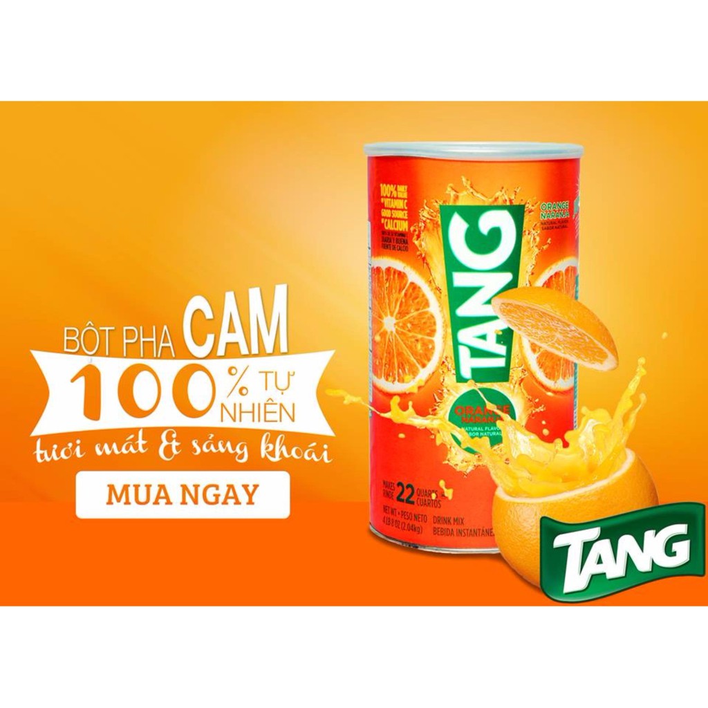 Bột hoà tan Cam TANG Nhập Mỹ 2.04kg (mẫu mới)