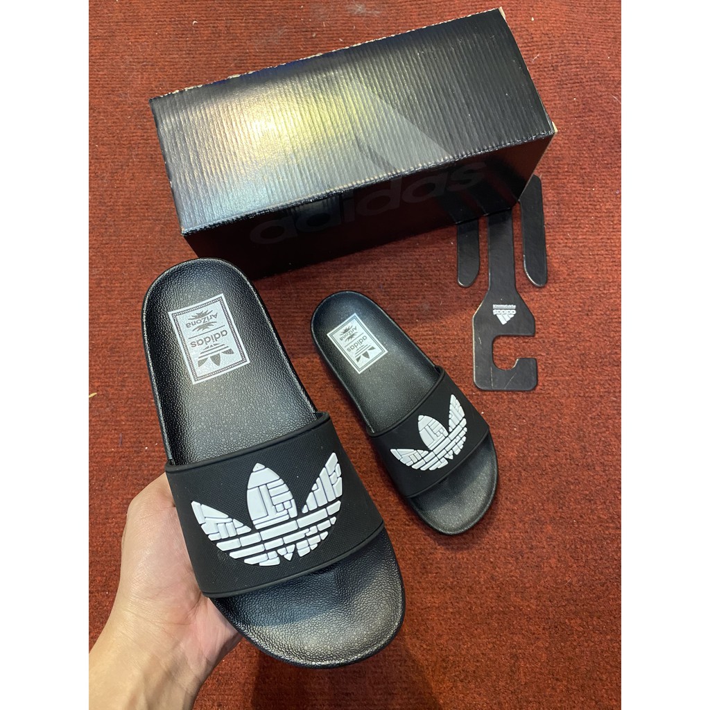 Dép adidas nam nữ chống thấm nước -logo trắng