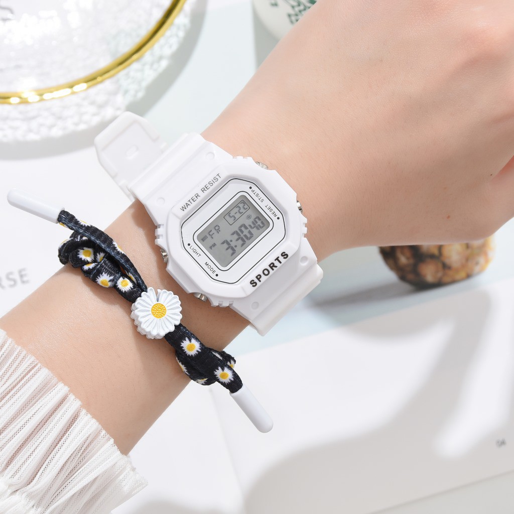 (Giá sỉ) Đồng hồ điện tử nam nữ hình hoa cúc C121 mẫu mới Hot 2020 dây cao su cực bền nhiều màu lựa chọn | BigBuy360 - bigbuy360.vn