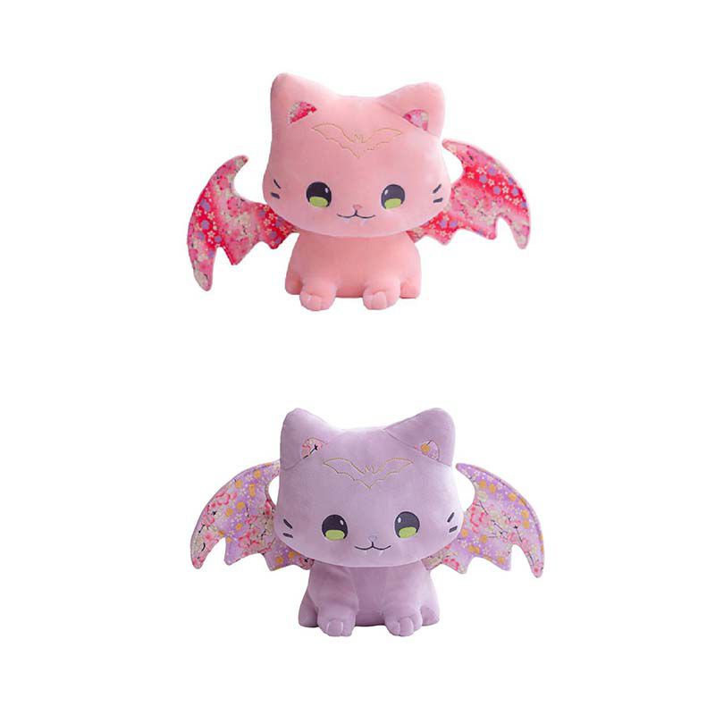 30/40cm Halloween Bat Cat Toy Cartoon Cute Pink Cherry Blossoms Turn Into Plush Toys