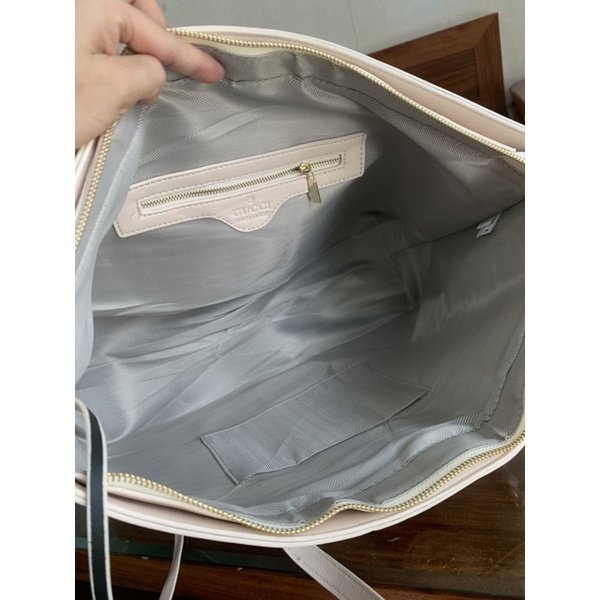 Túi công sở dáng tote size to kèm ví có khoá miệng size đại hình và clip thật