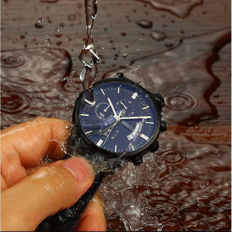 Đồng hồ nam DIZIZID mẫu cao cấp Chay 6 Kim và lịch ngày dây thép mành cao cấp DZ6K01 - Hàng nhập khẩu