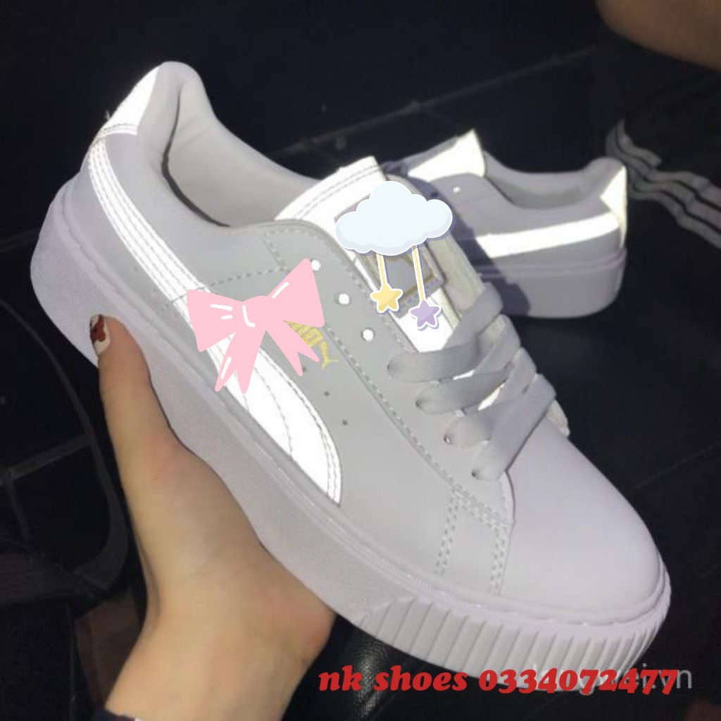 [Full Box Bill]Giày pumas màu trắng phản quang hàng 1:1 | BigBuy360 - bigbuy360.vn