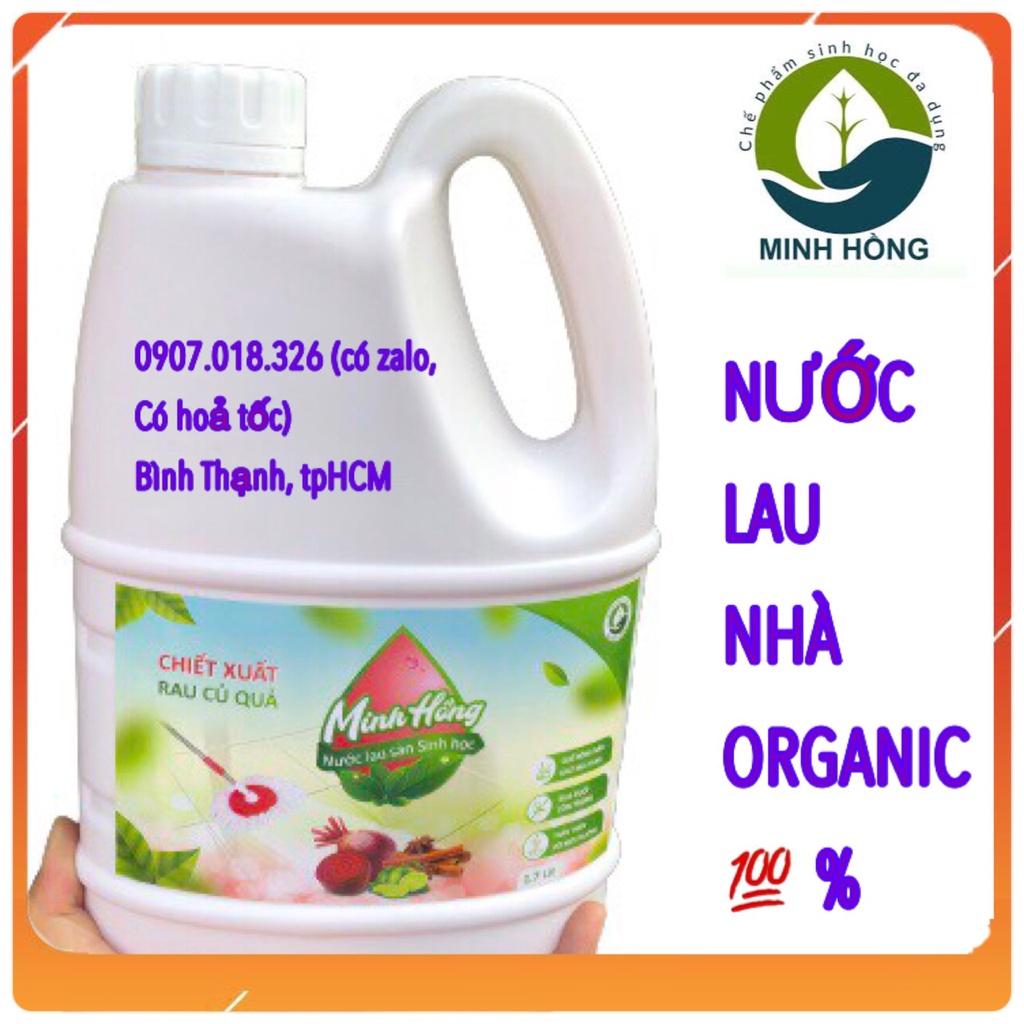 &lt; 1,7 LÍT&gt; NƯỚC LAU SÀN TỰ NHIÊN MINH HỒNG, ORGANIC