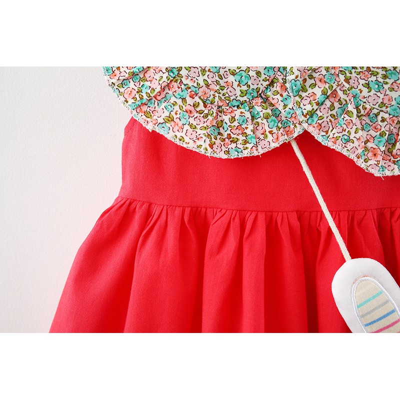 Váy bé gái sát nách cổ bèo hoa nhí D802