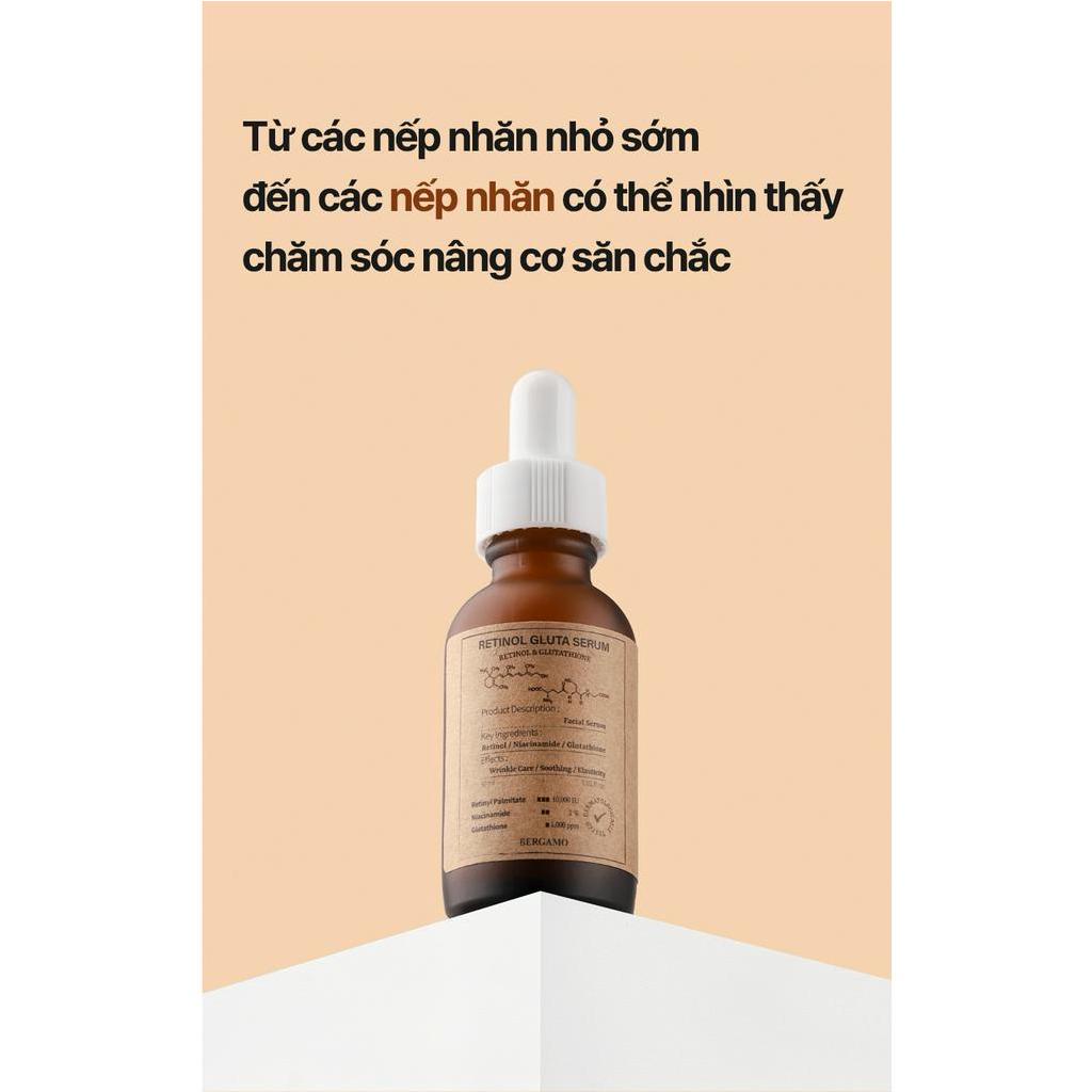 Bộ đôi Serum Retinol & Niacinamide Dưỡng Trắng Da Chống Lão Hóa Cao Cấp BERGAMO